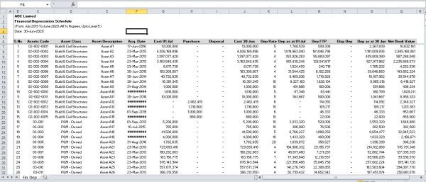 ASSET DEPRECIATION SCHEDULE EXCEL TEMPLATE - Image 2