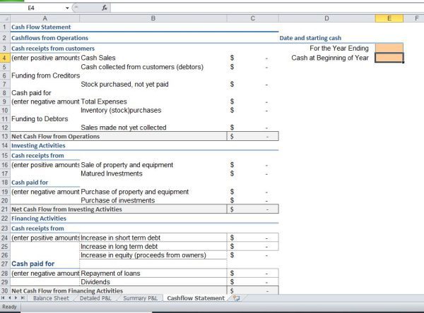 BI-ANNUAL BALANCE SHEET STATEMENT EXCEL TEMPLATE - Image 2