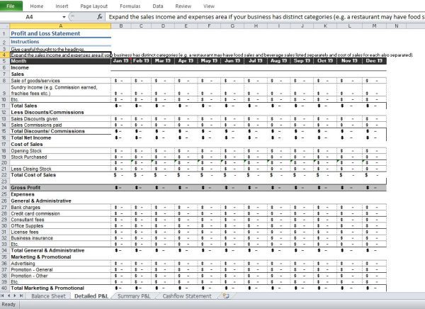 BI-ANNUAL BALANCE SHEET STATEMENT EXCEL TEMPLATE - Image 3